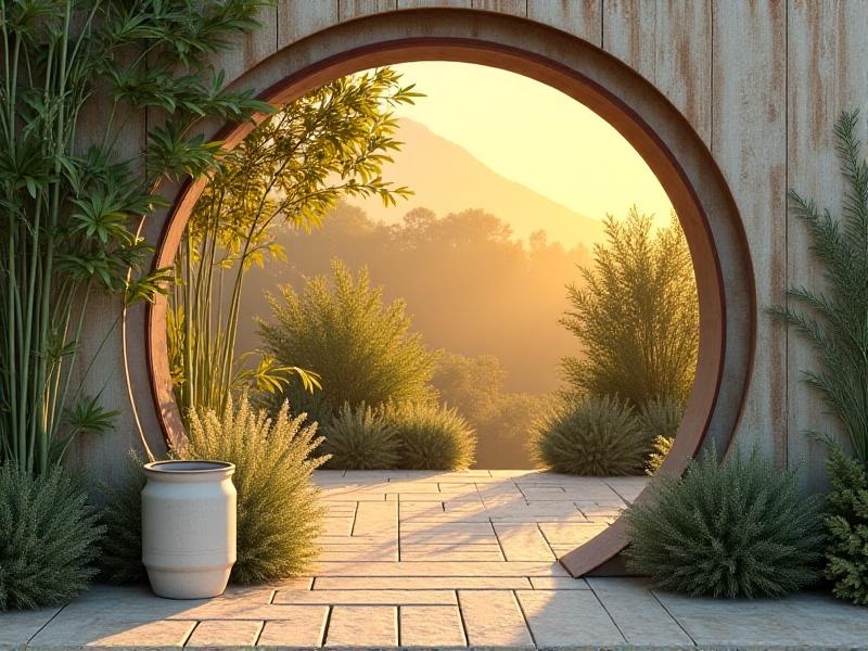 Collage of sustainable materials: bamboo flooring, recycled steel beams, and sheep wool insulation alongside solar panels and a rainwater barrel. Warm natural lighting emphasizes eco-friendly choices.